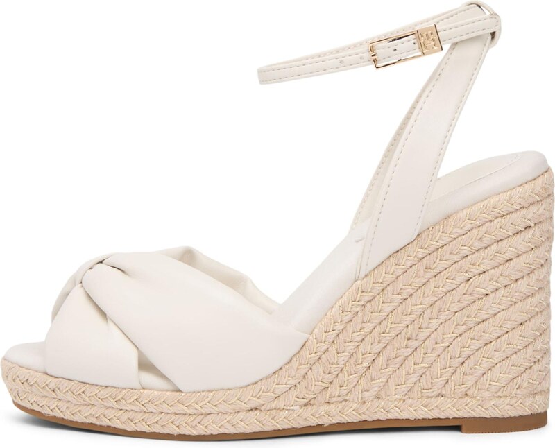 TOMMY HILFIGER Siksniņsandales smilškrāsas