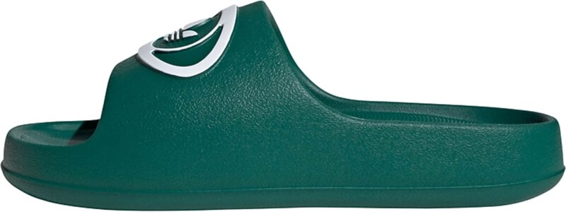 ADIDAS ORIGINALS Ādas čības 'Adilette 00s' tumši zaļa / balts