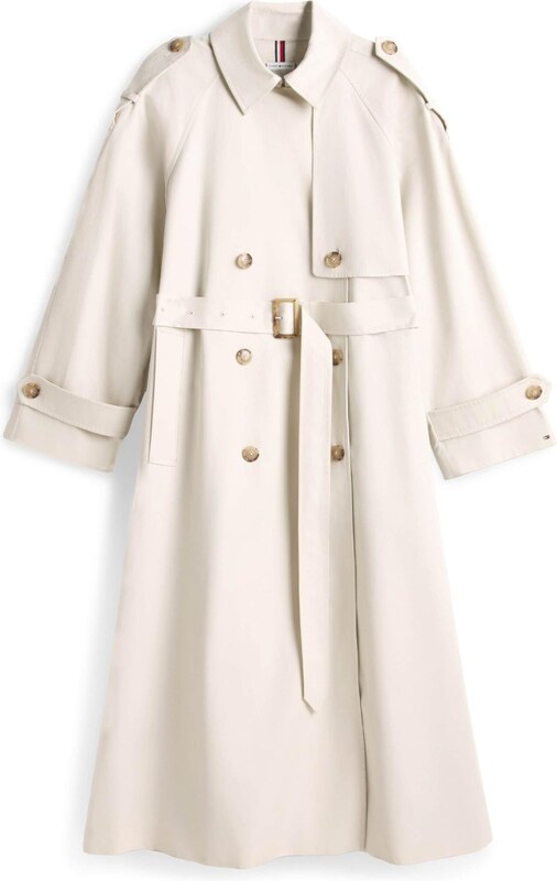 TOMMY HILFIGER Starpsezonu mētelis krēmkrāsas