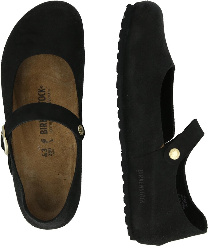 BIRKENSTOCK Balerīnas ar siksniņu 'Mantova LEVE' melns