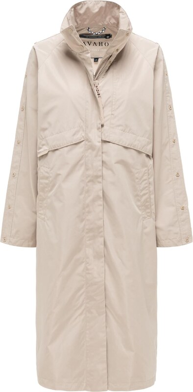 NAVAHOO Starpsezonu mētelis 'Zenblüte 14' pelēkbrūns