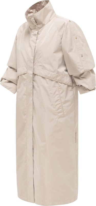 NAVAHOO Starpsezonu mētelis 'Zenblüte 14' pelēkbrūns