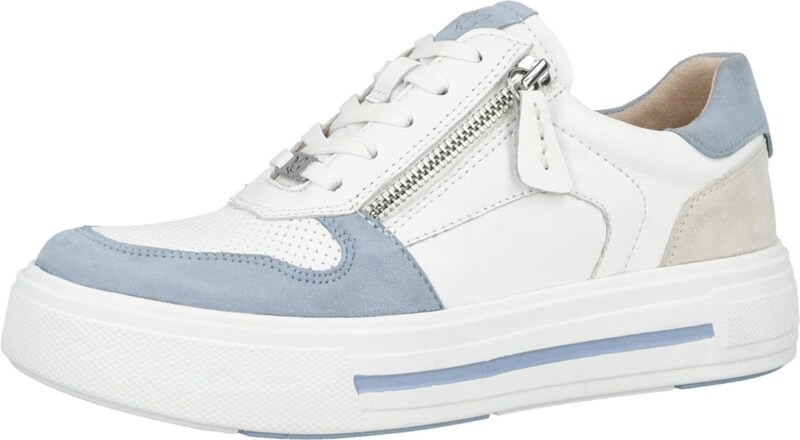 CAPRICE Zemie brīvā laika apavi cementpelēks / opālisks / balts