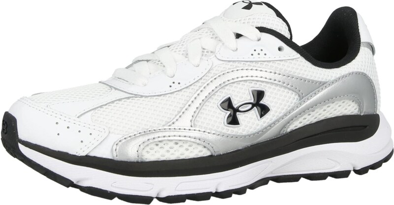 UNDER ARMOUR Skriešanas apavi 'Tech Runner' melns / sudrabs / balts