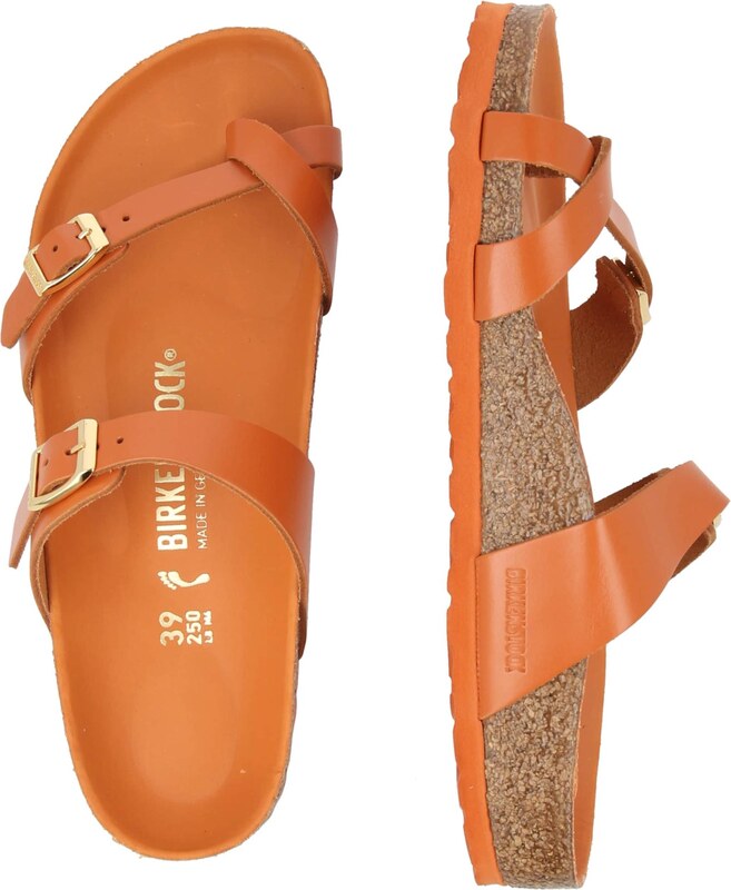 BIRKENSTOCK Iešļūcenes ar pirkstu atdalītāju 'Mayari' oranžs