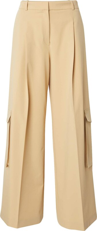 HUGO Buktētas bikses 'Herota' bēšs