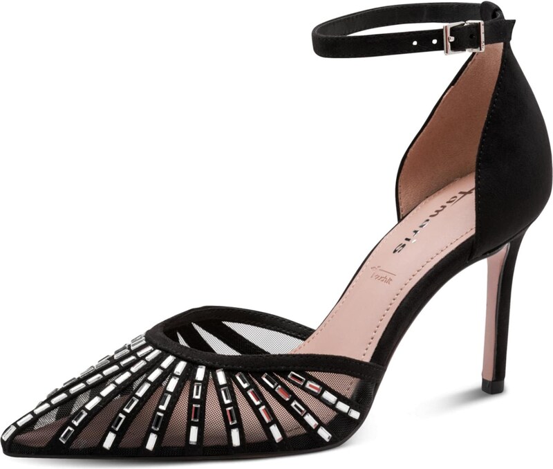 Tamaris Augstpapēžu kurpes melns / sudrabs