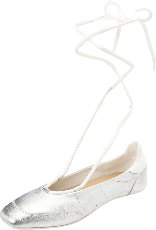 PATRIZIA PEPE Balerīnas ar siksniņu sudrabpelēks