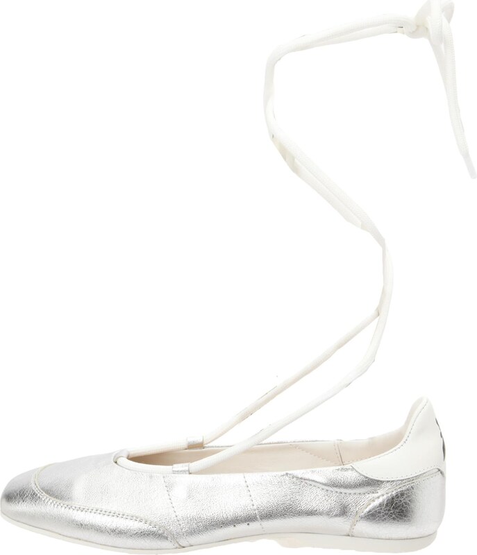 PATRIZIA PEPE Balerīnas ar siksniņu sudrabpelēks