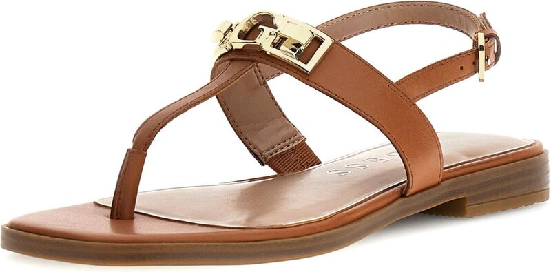 GUESS Iešļūcenes ar pirkstu atdalītāju 'Ramiry' konjaka toņa