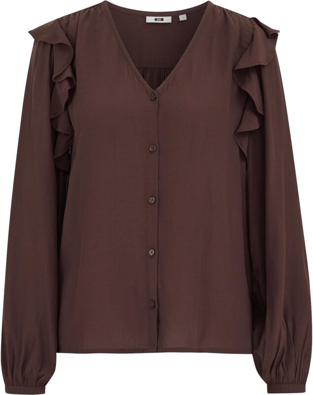 WE Fashion Blūze tumši brūns
