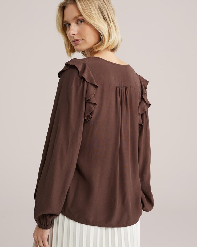 WE Fashion Blūze tumši brūns