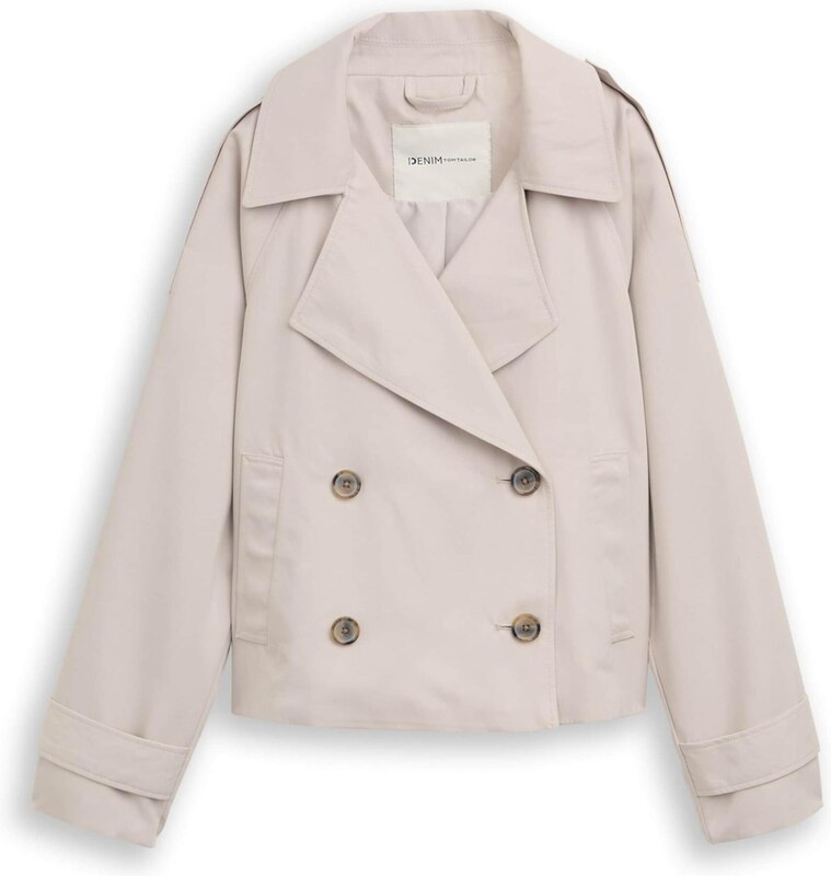 TOM TAILOR DENIM Starpsezonu mētelis pelēcīgs