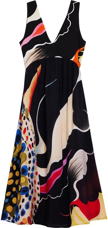 Desigual Kleita dzeltens / sarkans / melns / balts