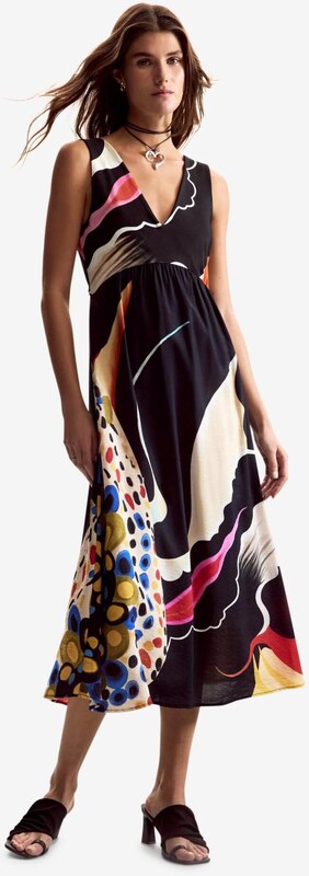 Desigual Kleita dzeltens / sarkans / melns / balts