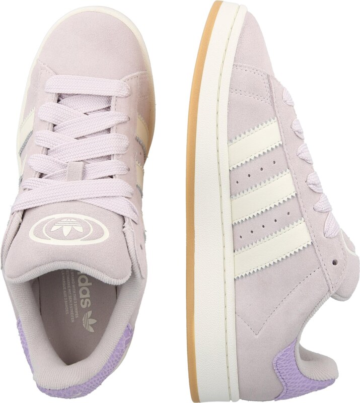 ADIDAS ORIGINALS Zemie brīvā laika apavi 'Campus 00s' ceriņu / balts