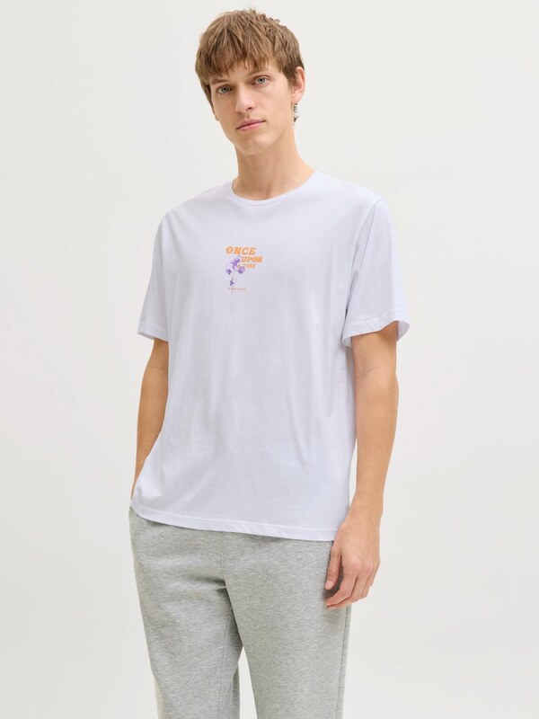 JJ Rebel T-Krekls 'JREBRILEY' lillā / oranžs / balts