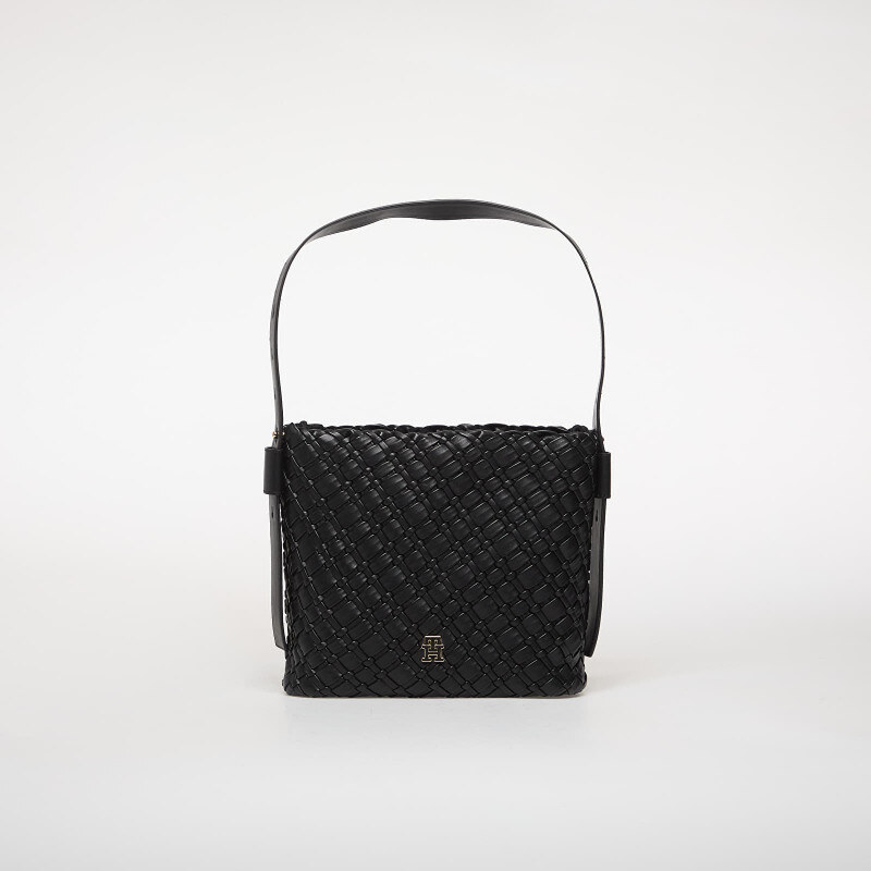 Tommy Hilfiger Th Braided Shoulder Bag Black