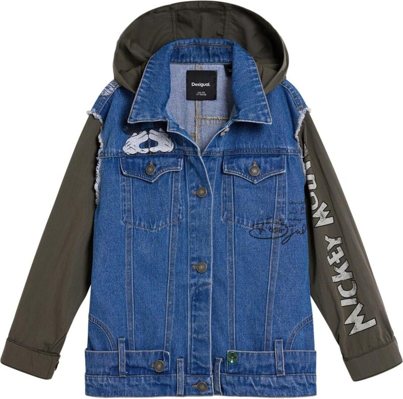 Desigual Starpsezonu jaka 'Mickey and Minnie Mouse' zils / grafīta