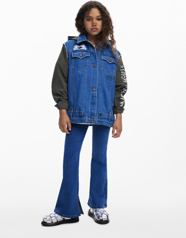 Desigual Starpsezonu jaka 'Mickey and Minnie Mouse' zils / grafīta