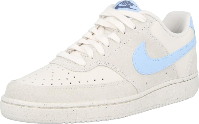 Nike Sportswear Zemie brīvā laika apavi 'Court Vision' debeszils / gaiši pelēks