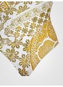 Maryan Mehlhorn viendaļīgs peldkostīms ar formējošām bļodiņām "Orient White - Gold Ornament Print"