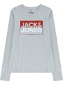 Jack & Jones Junior T-Krekls pelēks / sarkans / balts