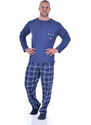TIMILJA Vīriešu pidžama Kokvilnas ar garām biksēm lielie izmēri 11236Sn M-4XL
