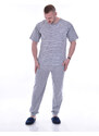 TIMILJA Vīriešu pidžama ar garām biksēm kokvilnas 12286D S-2XL