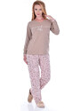 TIMILJA Sieviešu pidžama ar garām biksēm Kokvilnas lielie izmēri 11674 M-4XL