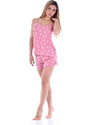 TIMILJA Sieviešu pidžama ar šortiem Kokvilnas viskozes plāna elpojoša lielie izmēri 84152G S-4XL