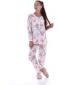 TIMILJA Sieviešu pidžama Kokvilnas viskozes pidzama ar garām biksēm plāna elpojoša 81556M M-2XL