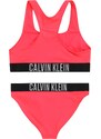 Calvin Klein Swimwear Bikini pelēks / gaiši sarkans / melns