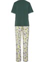 LASCANA Pidžama 'LAS Summer Fruits PJ' zaļš / jauktu krāsu