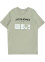 Jack & Jones Junior T-Krekls pasteļzaļš / melns / balts