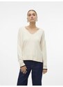 VERO MODA Džemperis 'Breeze' krēmkrāsas / melns