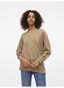 VERO MODA Džemperis 'Leaf' smilškrāsas