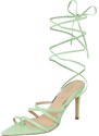 GLAMOROUS Siksniņsandales gaiši zaļš