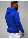 Vīriešu džemperis ar kapuci kobalta OZONEE JS/2009Z