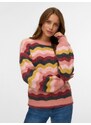 VERO MODA Džemperis 'VMDOJ' zaļš / rožkrāsas / rožains