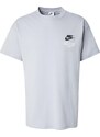 Nike Sportswear T-Krekls gaiši pelēks / melns / balts